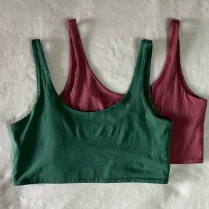 2 Cotton On Crop Tanks